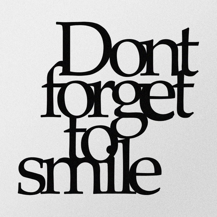 Wallity Dont Forget To Smıle Metal Decor Negro